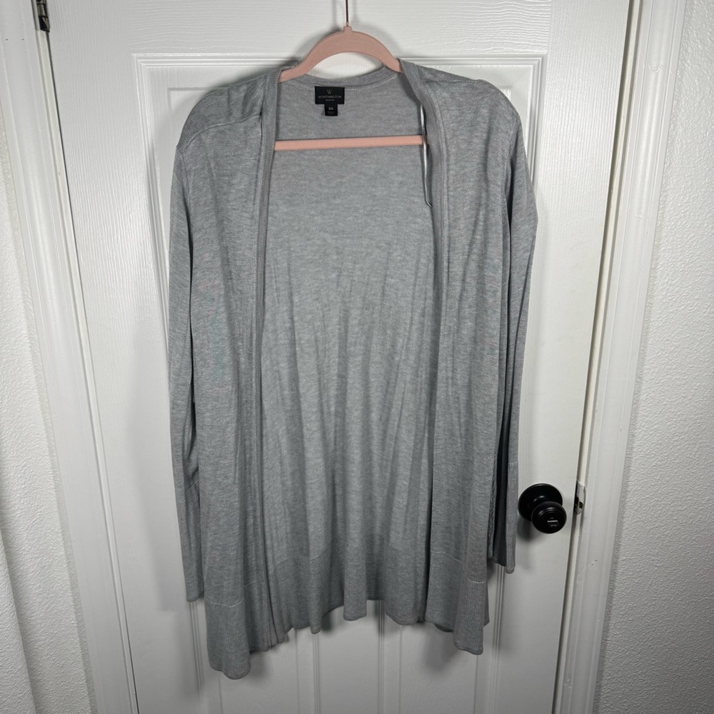 Worthington‎ Heather Gray Knit Cardigan